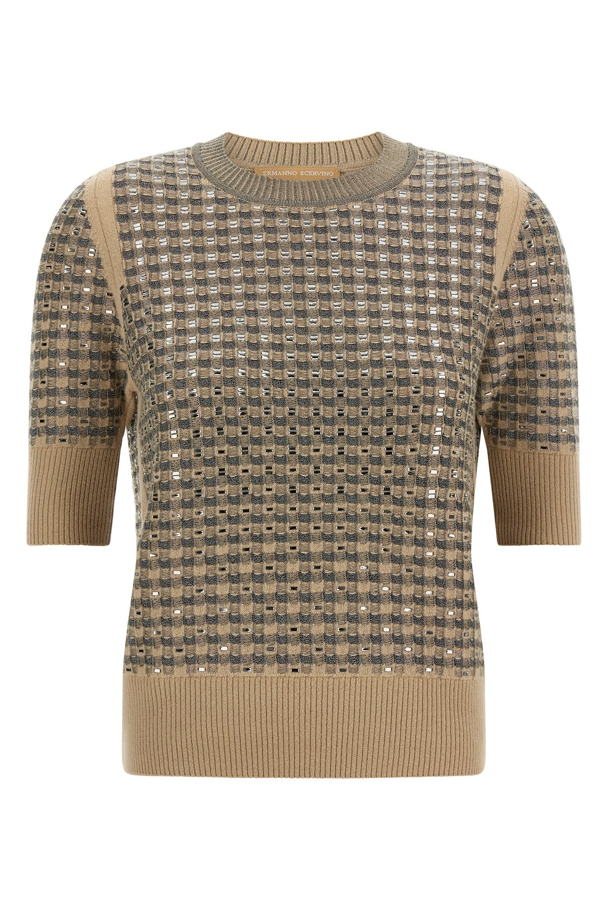 ERMANNO SCERVINO L the ermanno scervino short-sleeved sweater stands out for its sophisticated knit