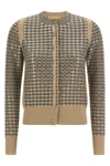 the ermanno scervino cardigan features sophisticated knitting characterized by a