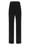 the tuxedo-inspired trousers by ermanno scervino define a slender silhouette thr