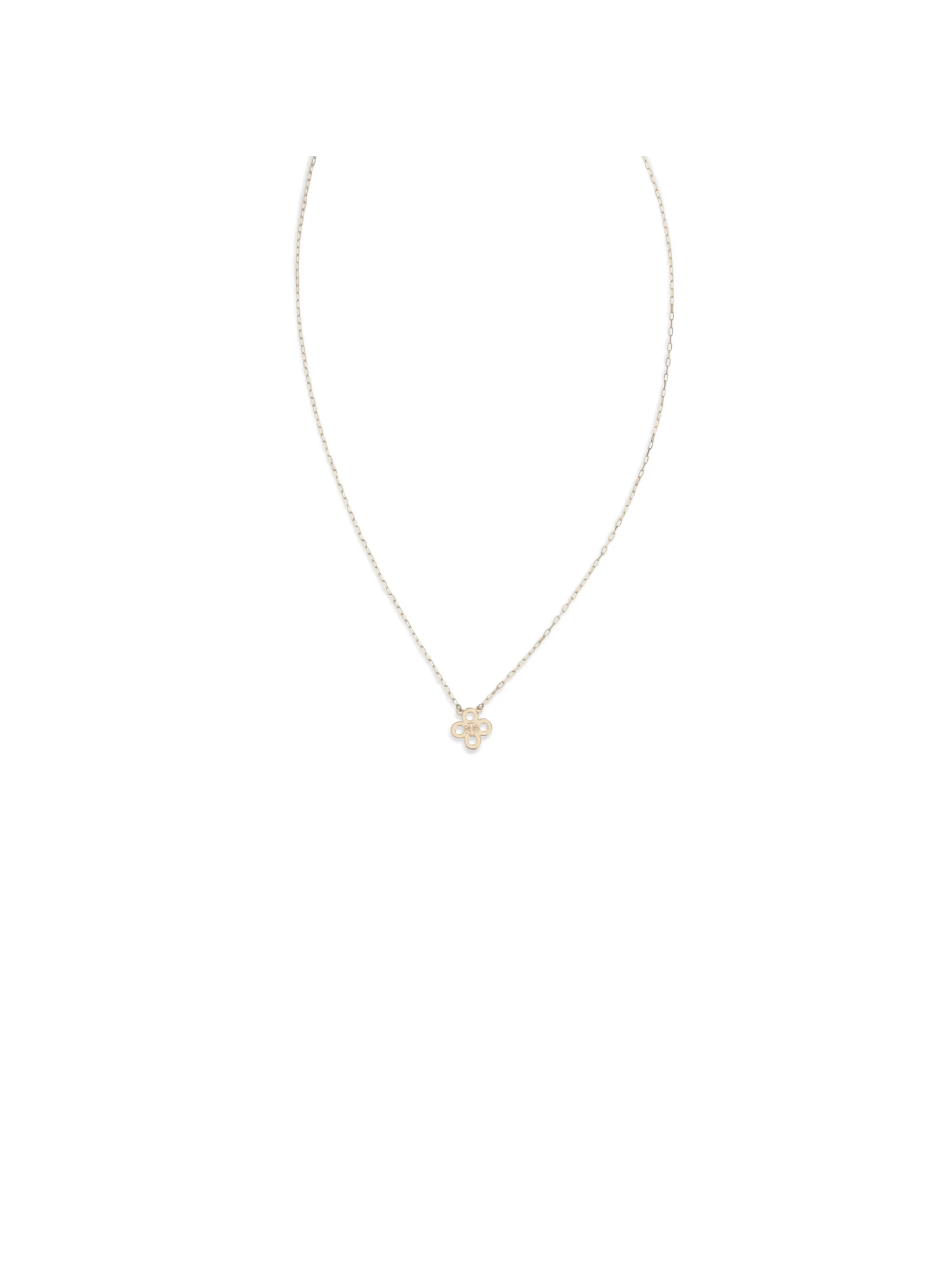 forget me not clover pendant necklace
