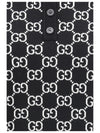 gg wool jacquard polo top