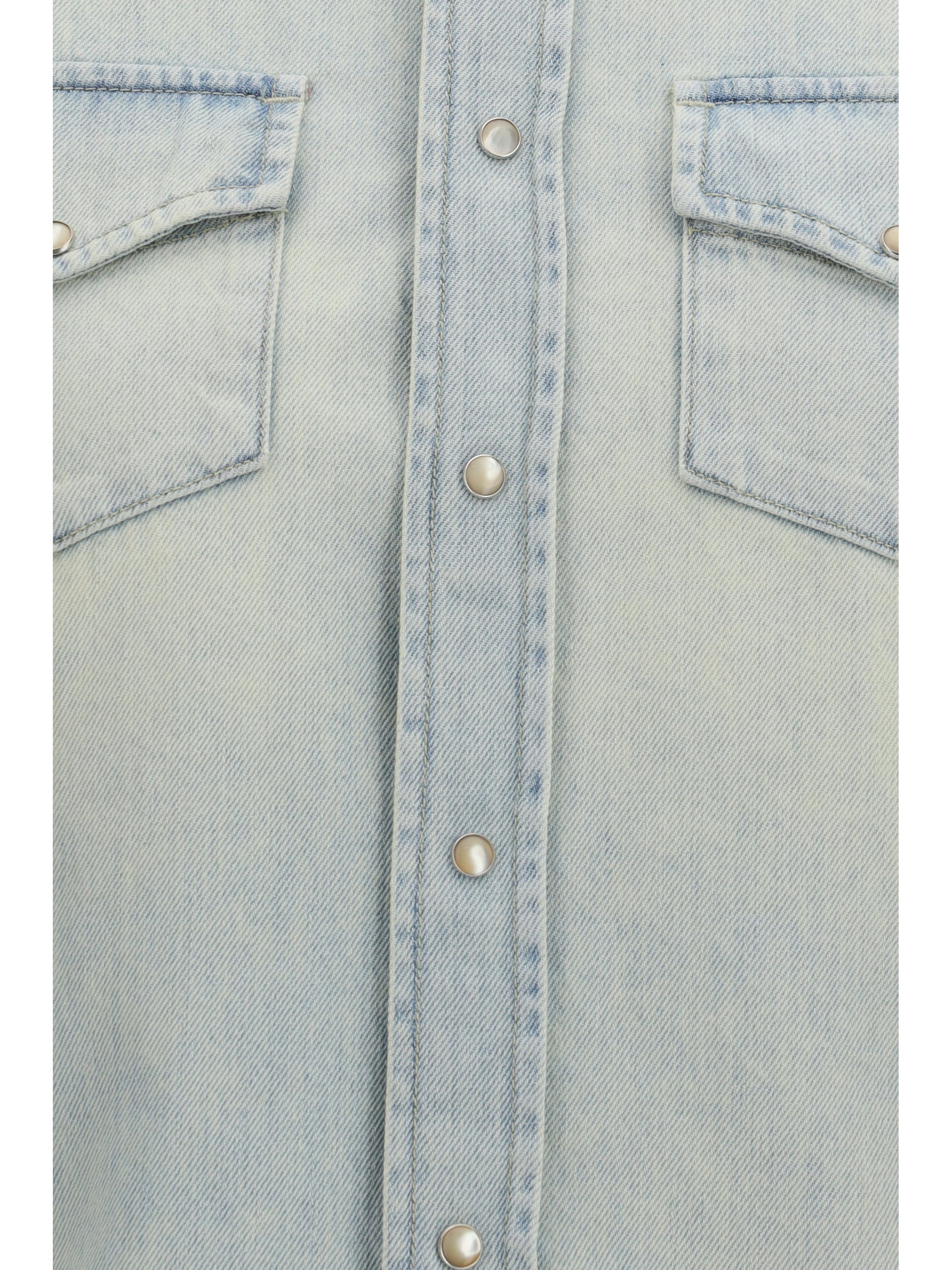 western shirt in lightweight denim