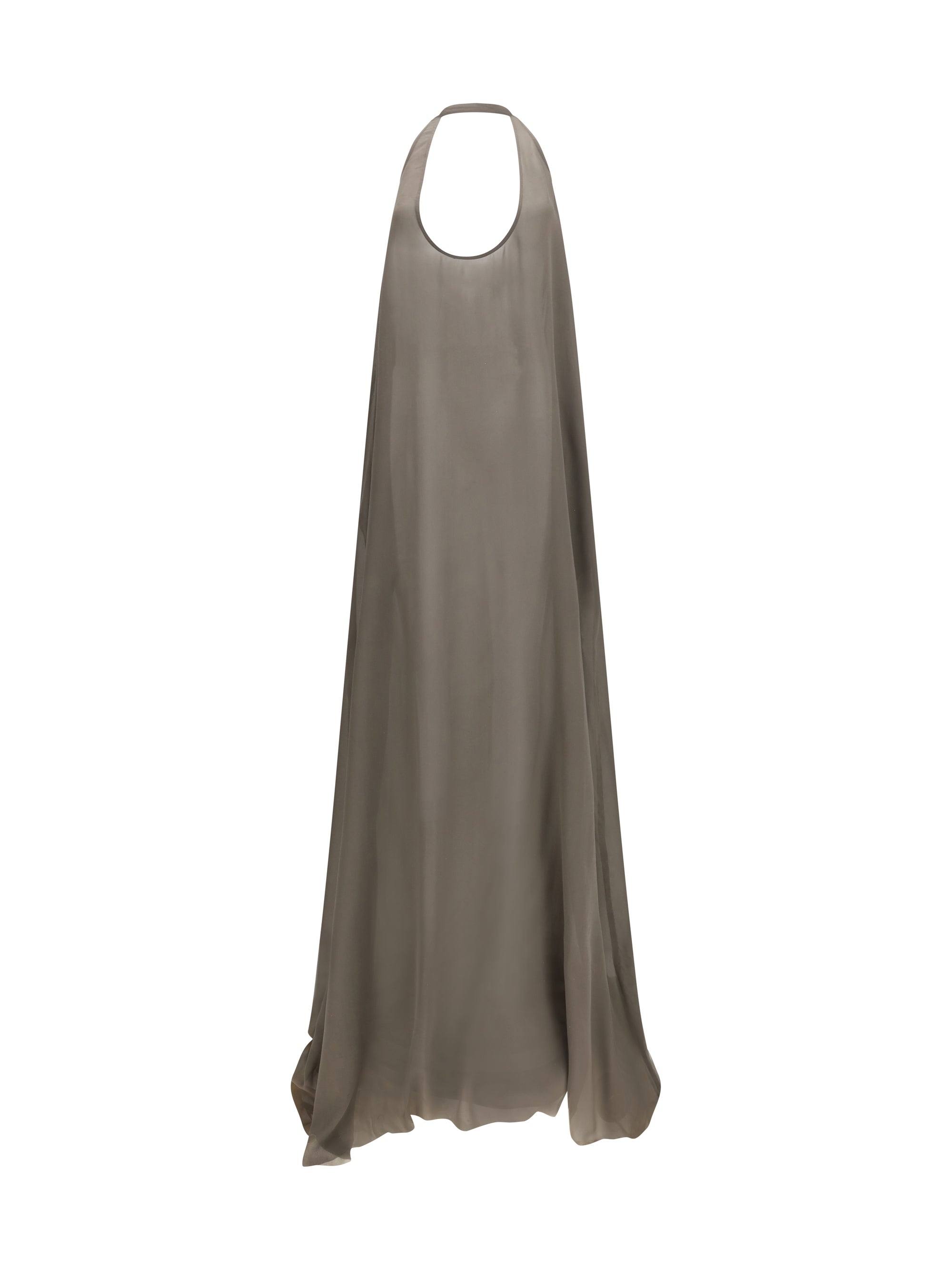 RICK OWENS 42 haltar silk georgette dress 