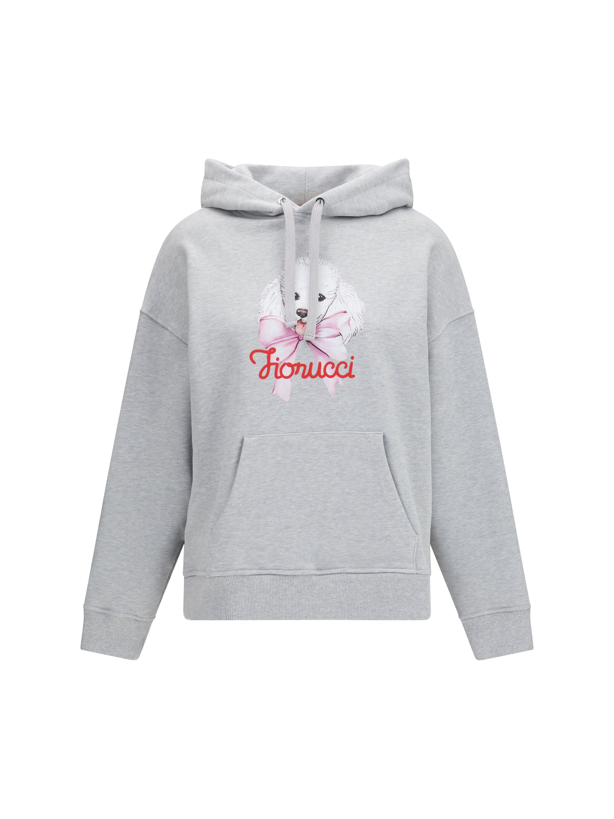 relaxed poodle-print hoodie