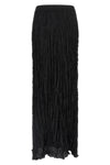 long soph pleated silk skirt