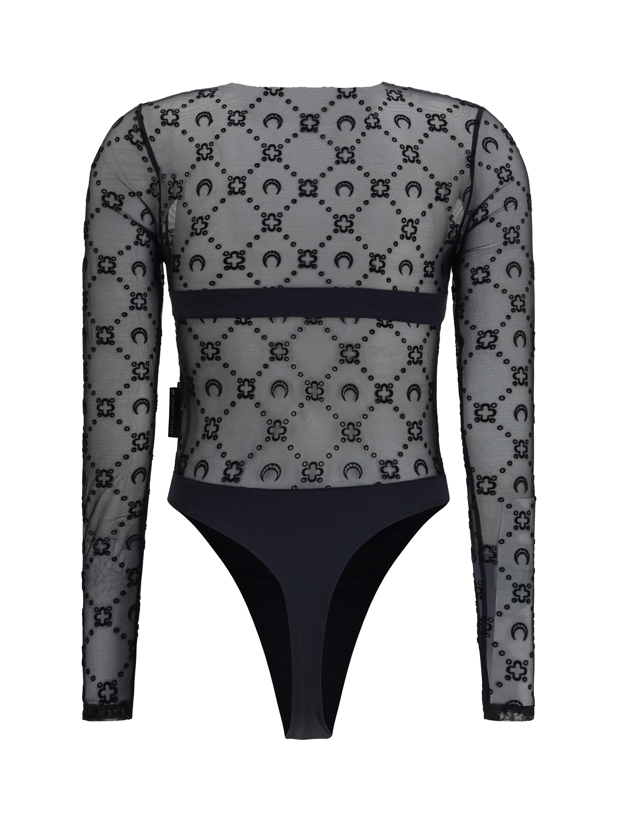 MARINE SERRE M mesh body with moon motif