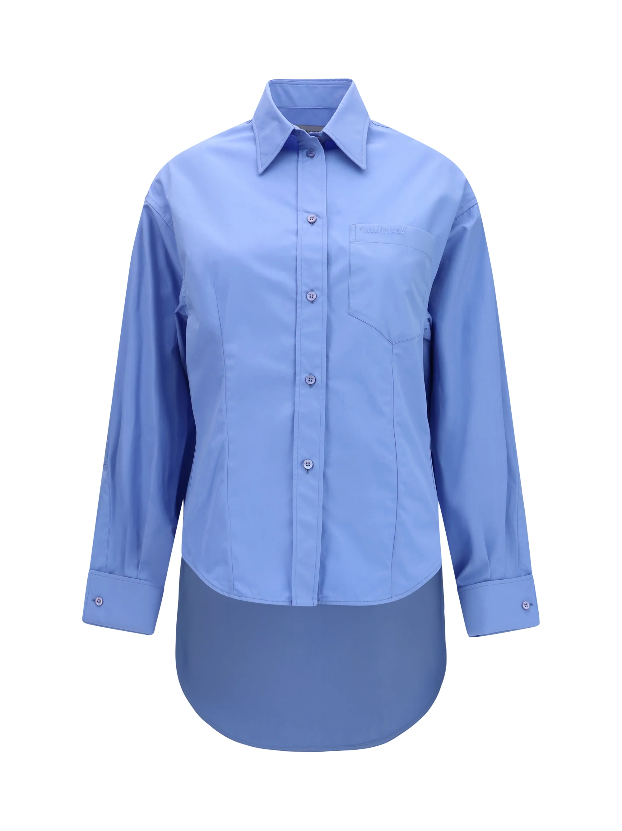 BALENCIAGA 36 asymmetric long-sleeve shirt