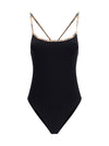 check trim swimsuit