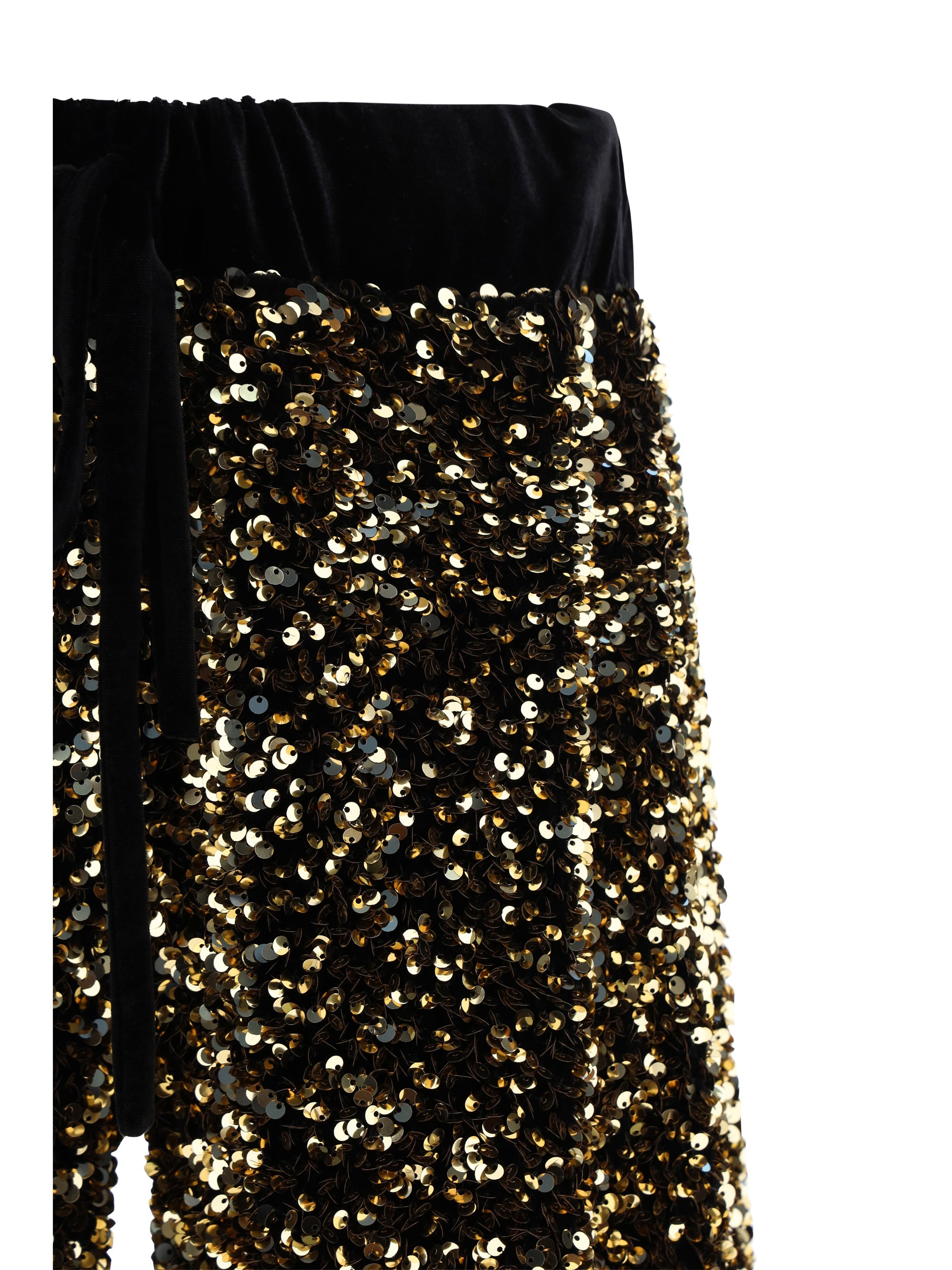 velvet pants with sequins