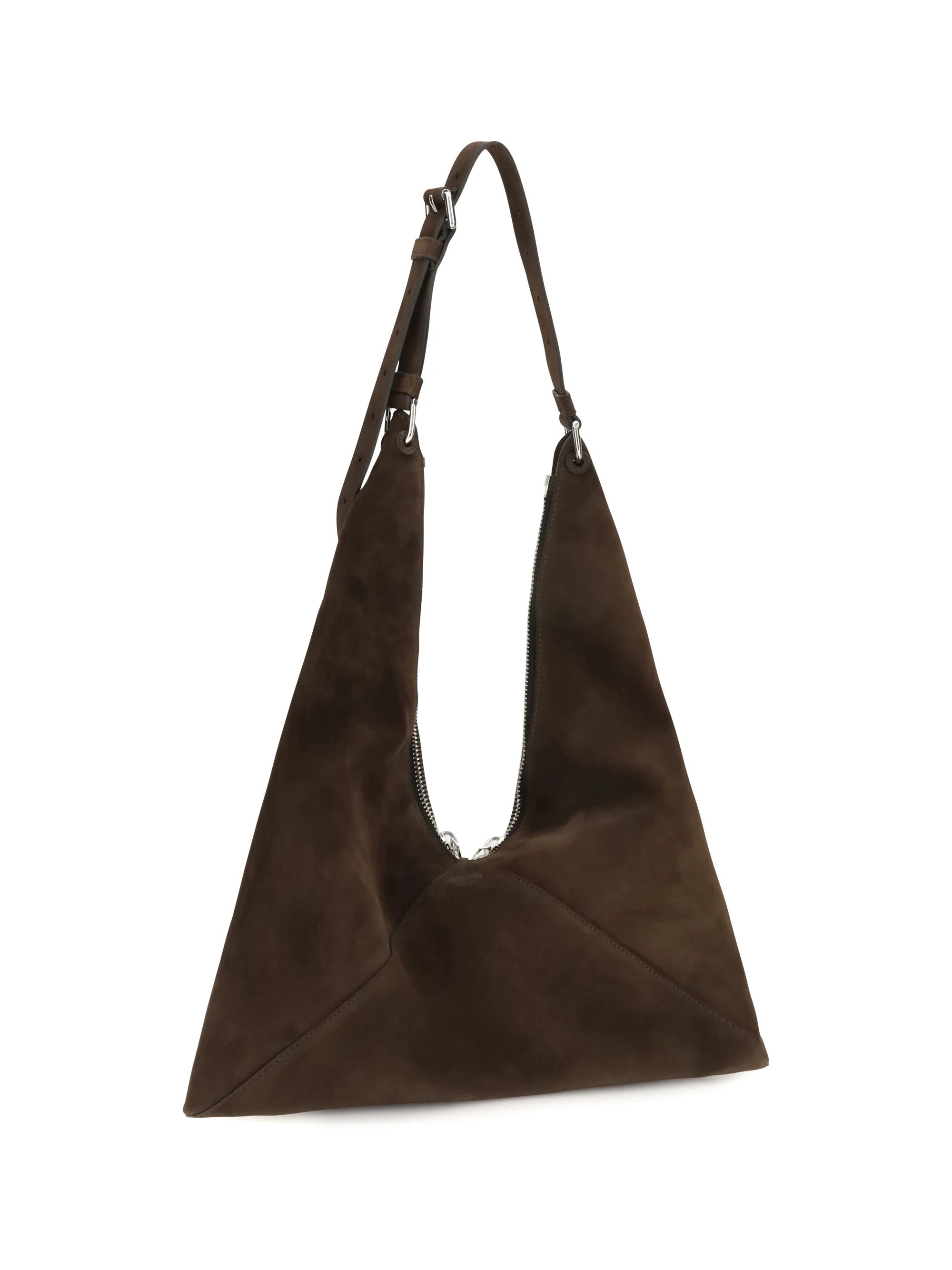 MOSCHINO OS suede hobo tote bag 