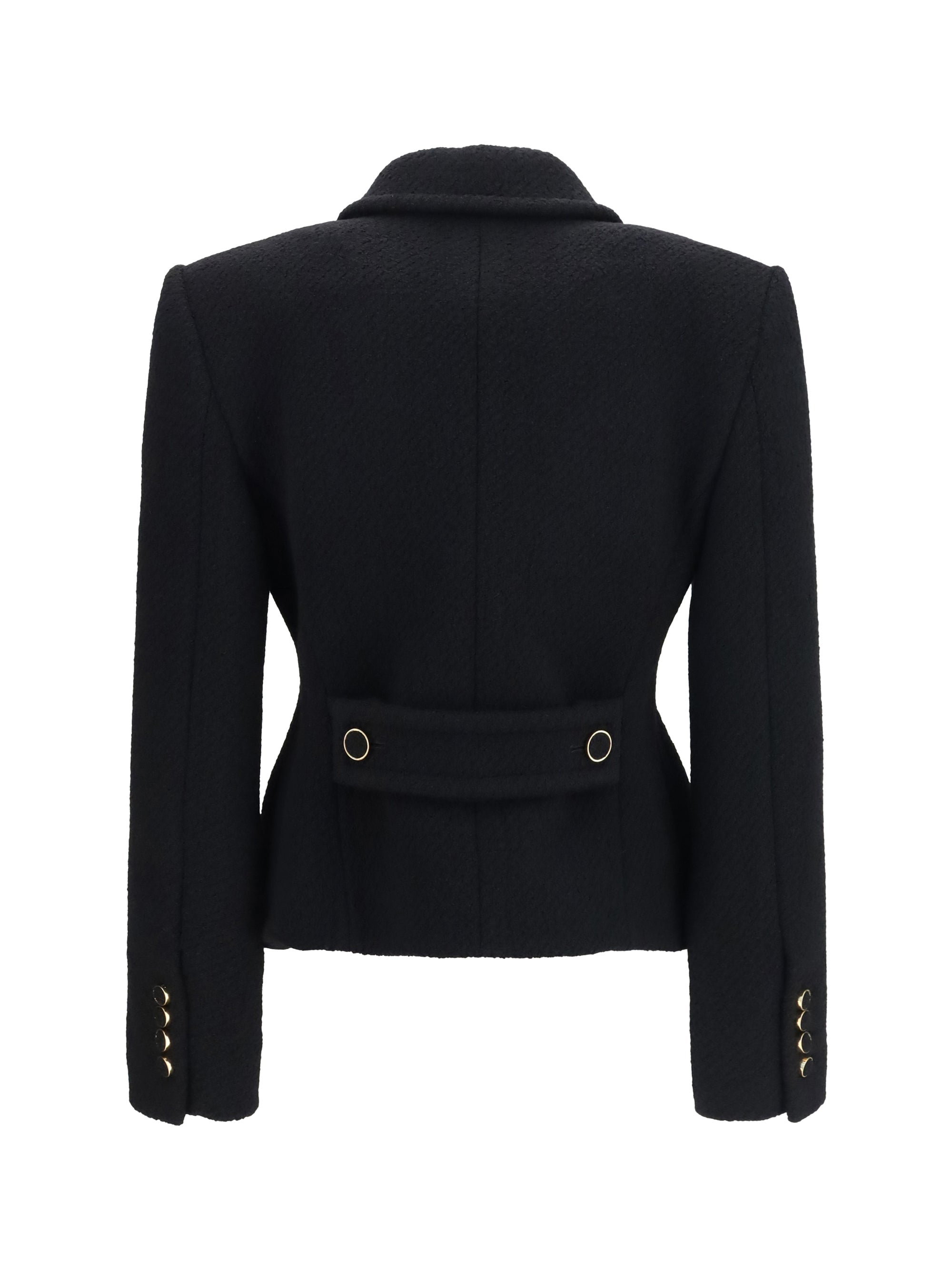 CHLOÉ 38 cropped single-breasted blazer with fabric buttons