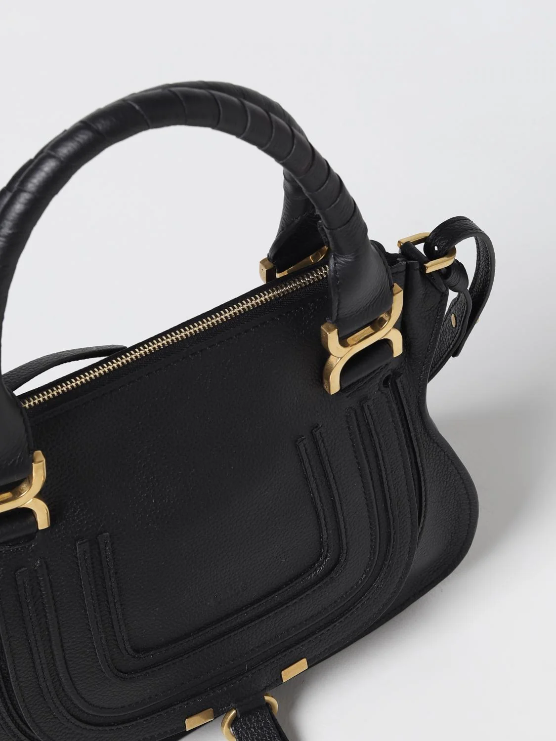 chloé marcie grained leather bag