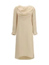 draped backless midi dress