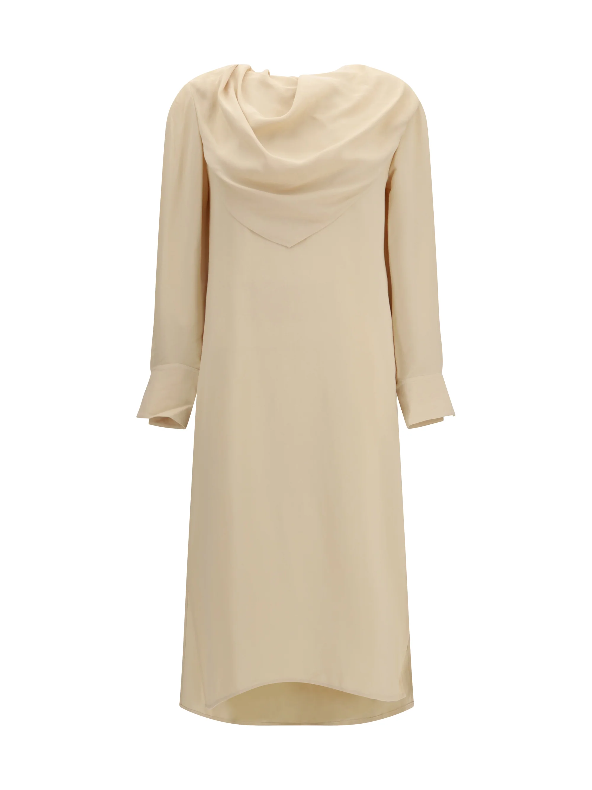 draped backless midi dress