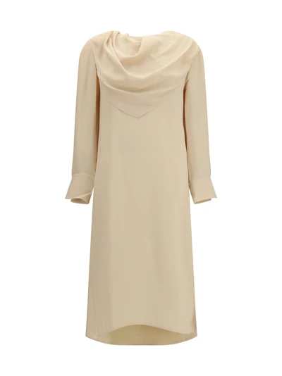 draped backless midi dress