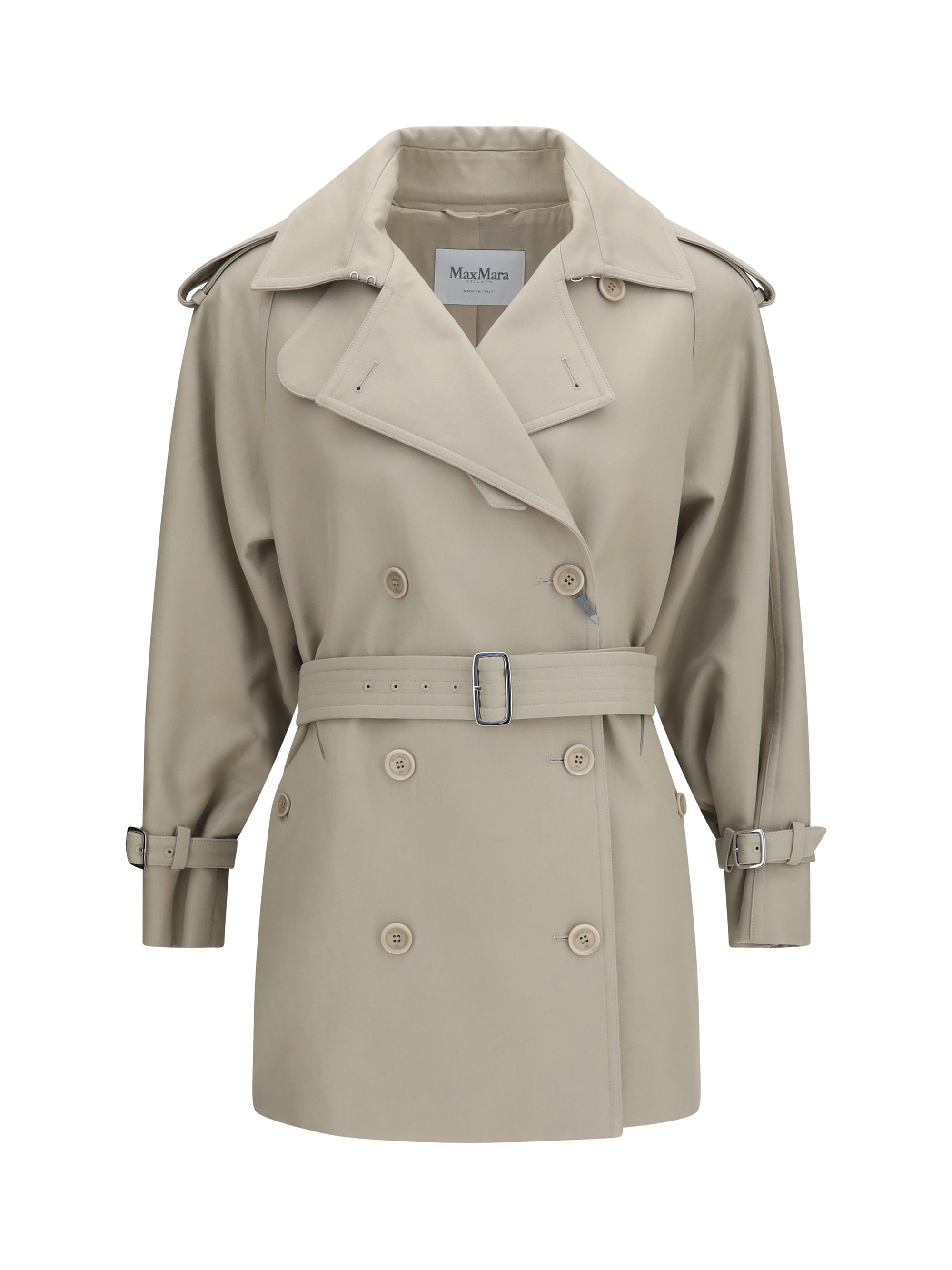 short cotton trench coat