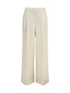 wide pants in fluid twill