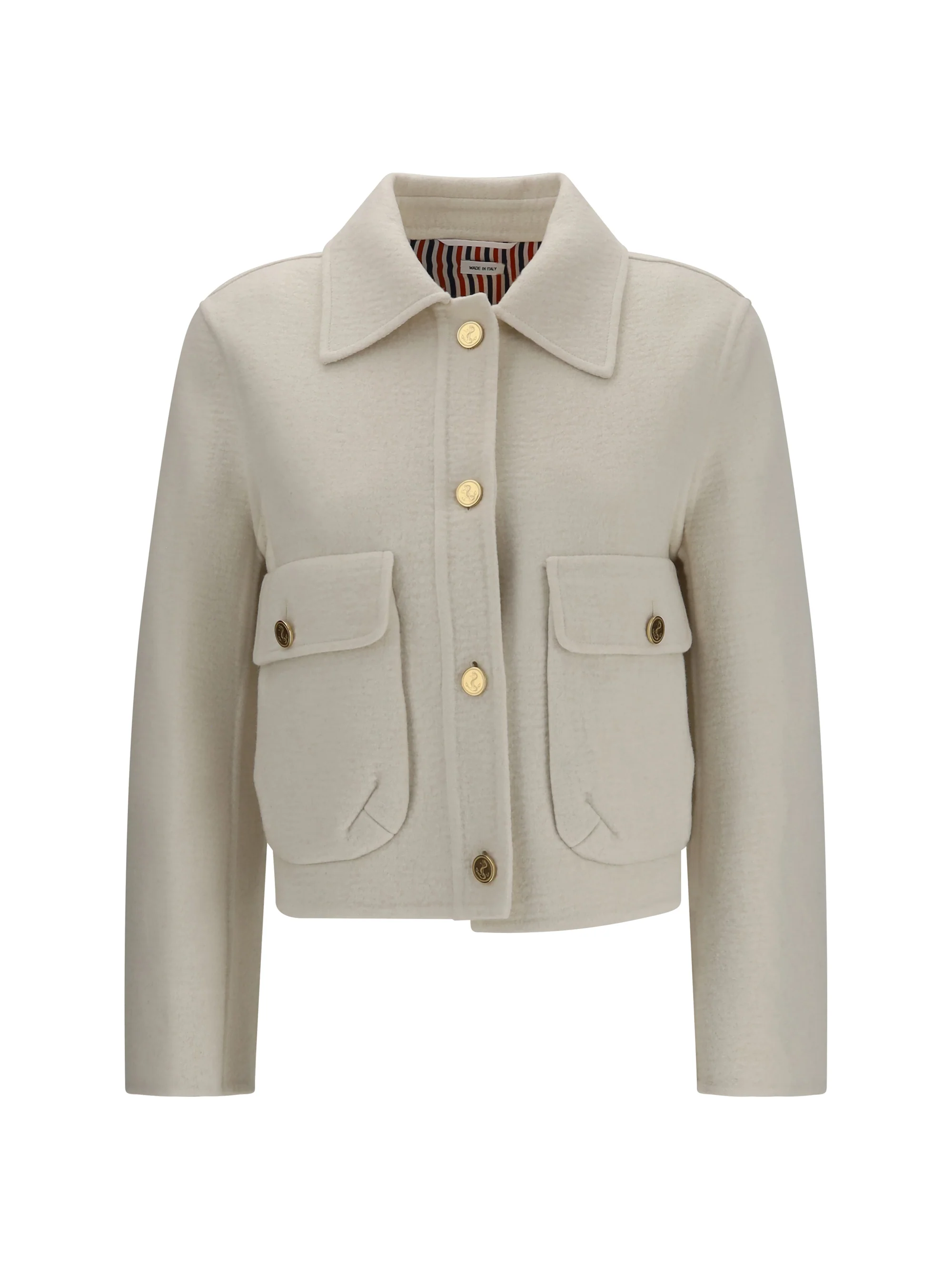 THOM BROWNE 44 wool and cashmere bell-sleeve jacket