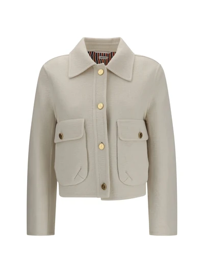 wool and cashmere bell-sleeve jacket