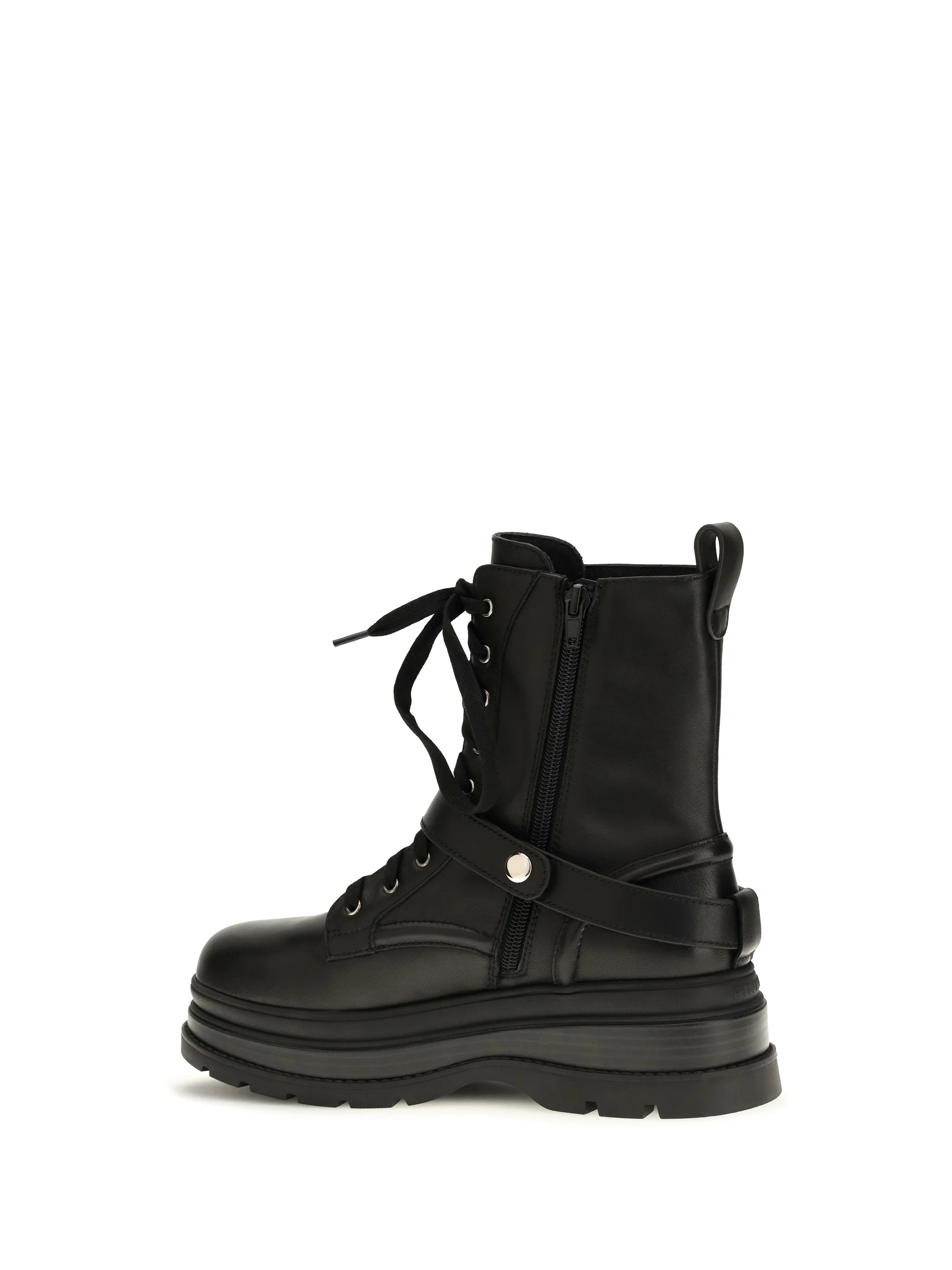 eva lace-up leather ankle boots