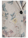 peonia my love motif hopsack linen-blend jacket