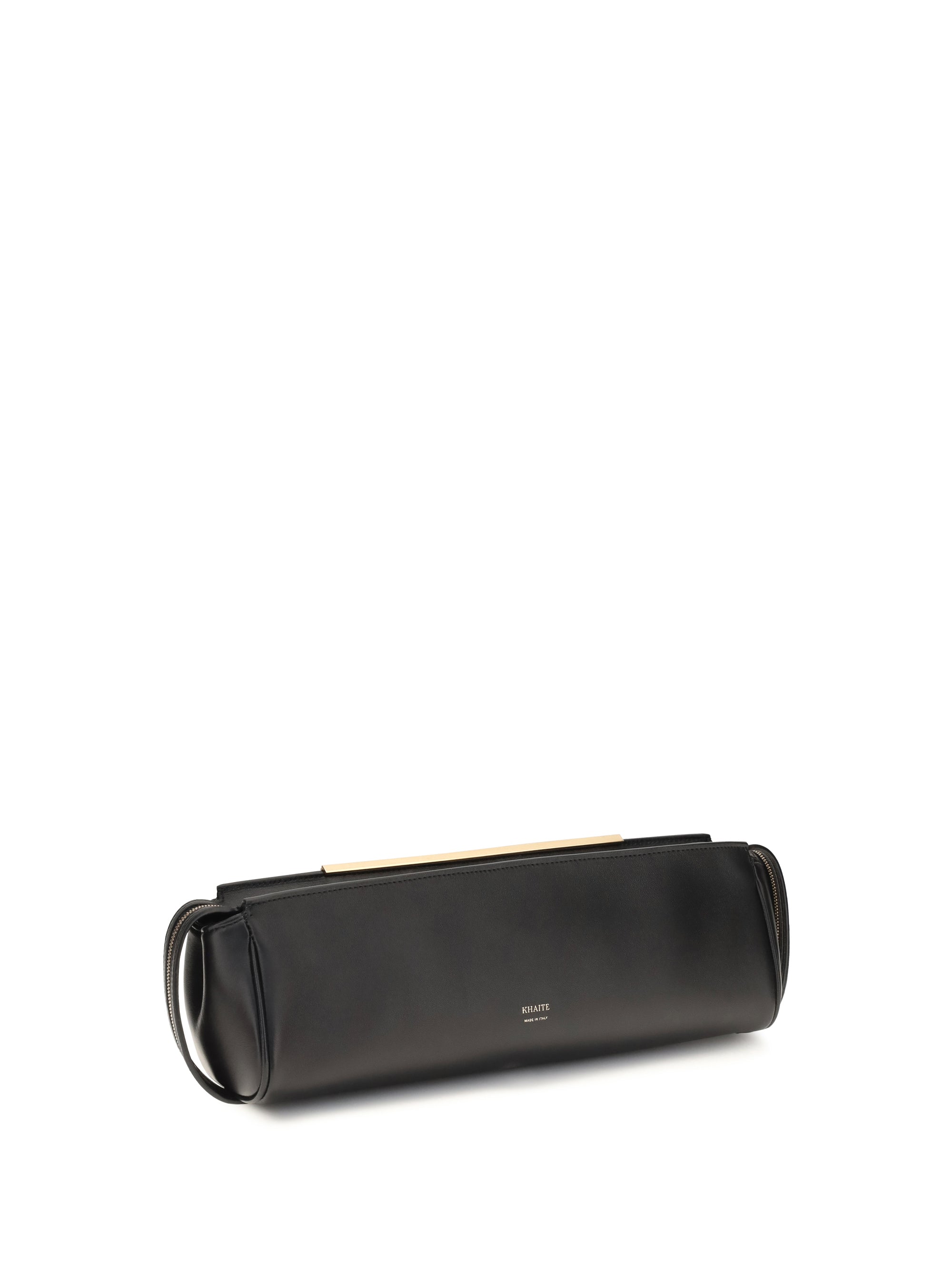 KHAITE OS evening leather clutch