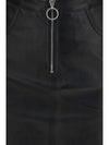 leather mini skirt with zip