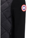 hybridge® quilted knit hooded down jacket