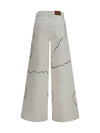 palazzo long painted jeans in regular fit