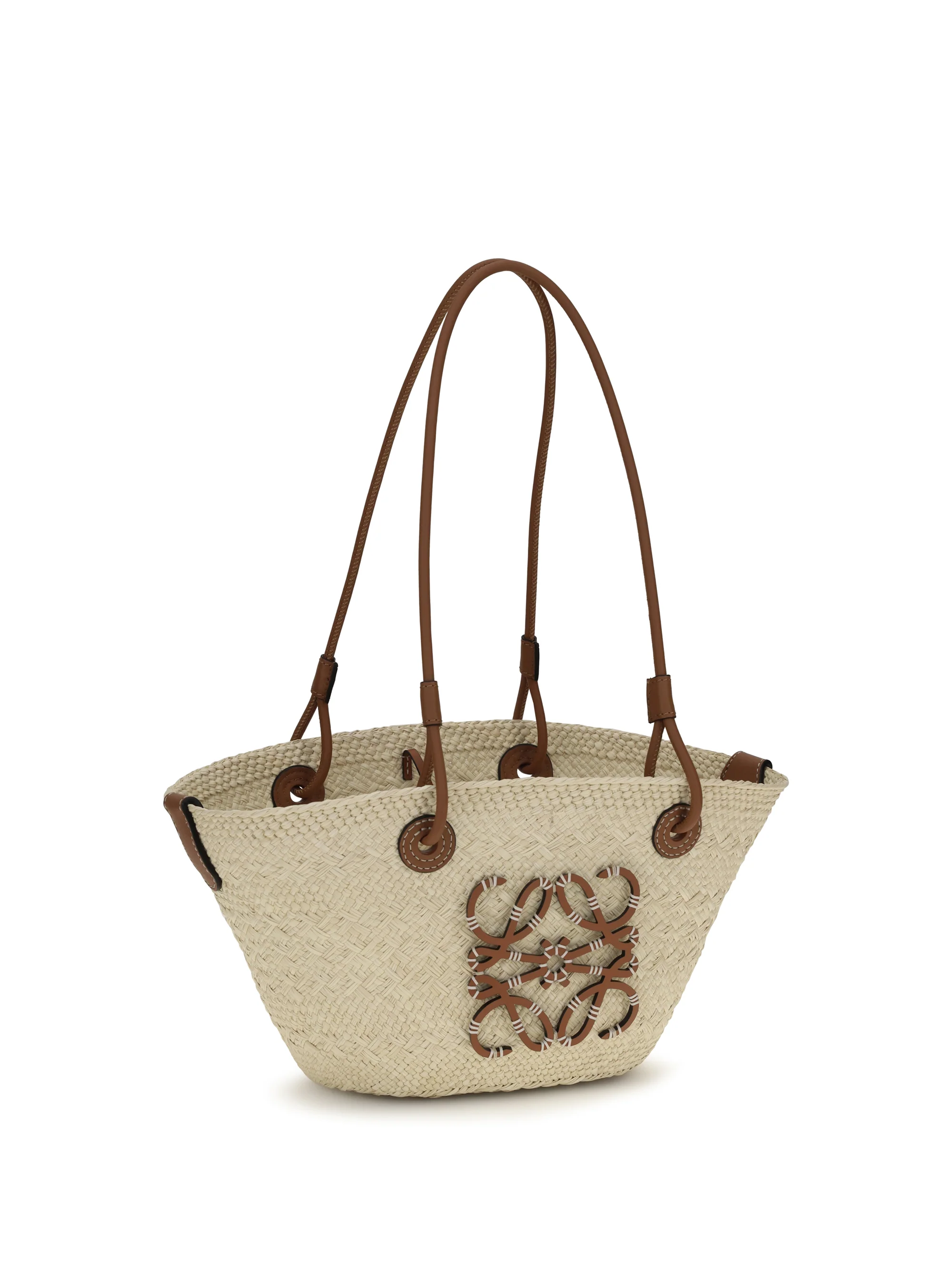 small anagram basket shoulder bag