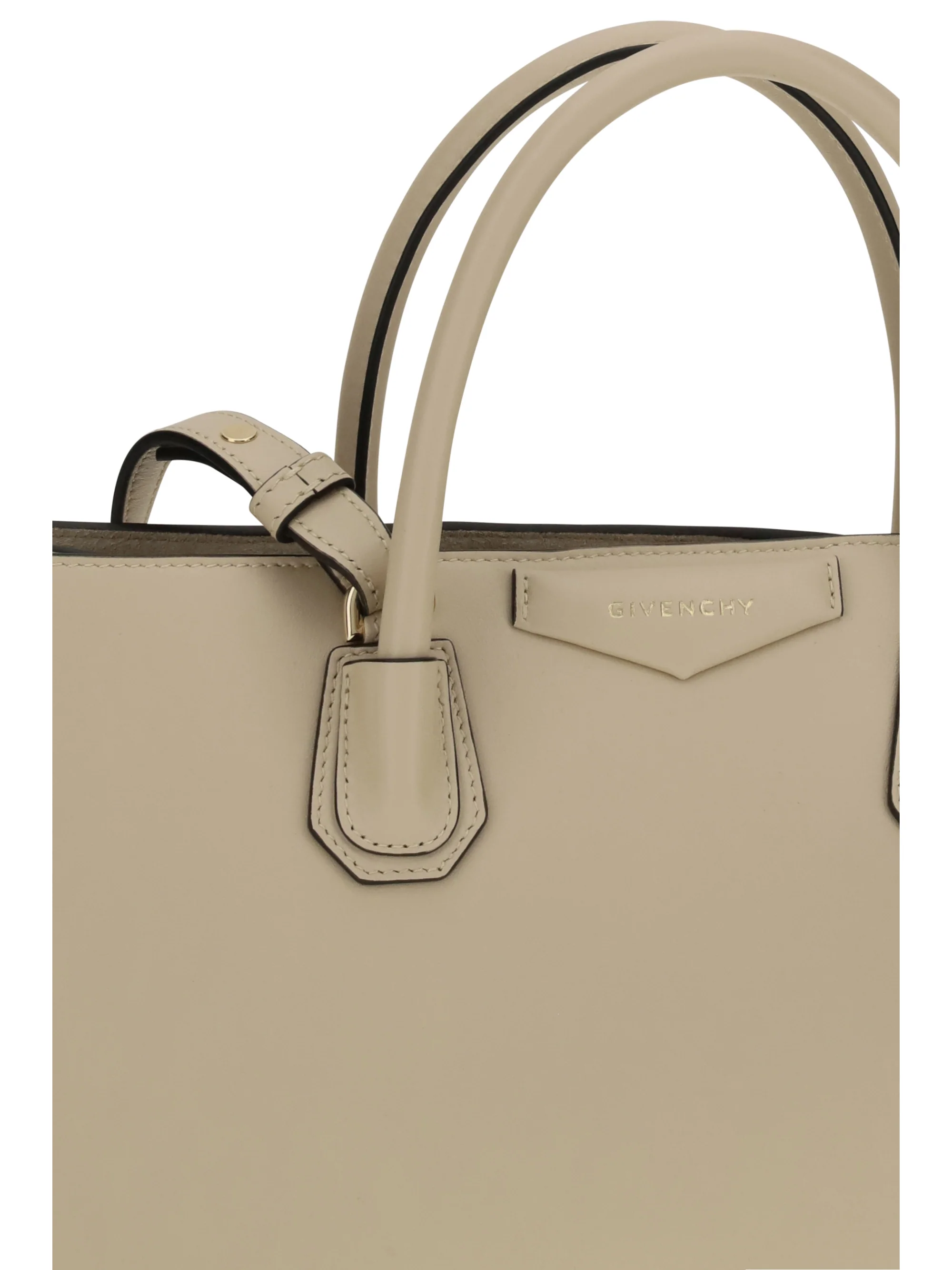 small antigona catchall glossy grained leather handbag