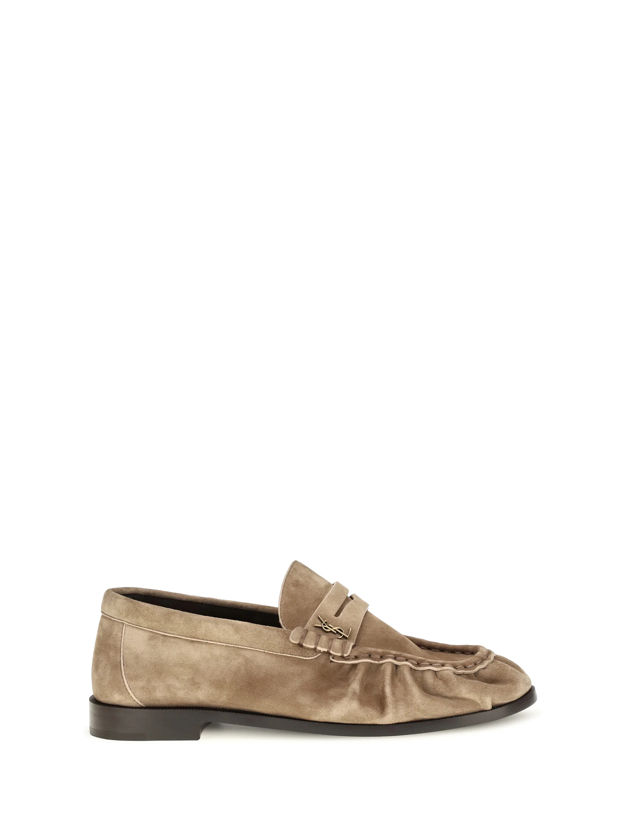 SAINT LAURENT 40 le loafer suede loafers