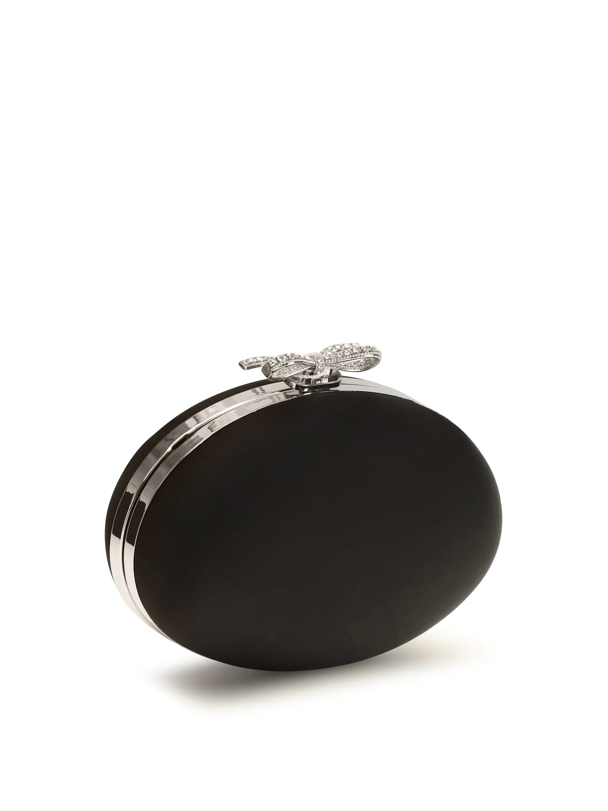 oval satin clutch