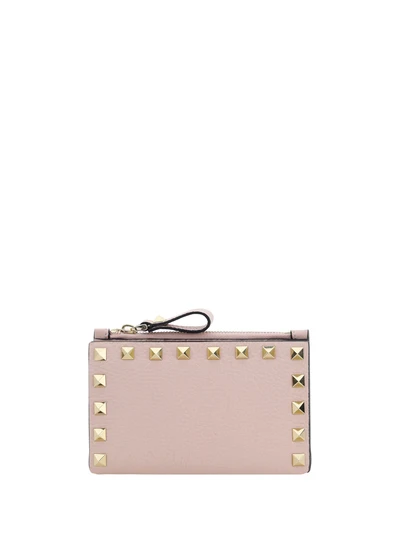 rockstud zip card holder