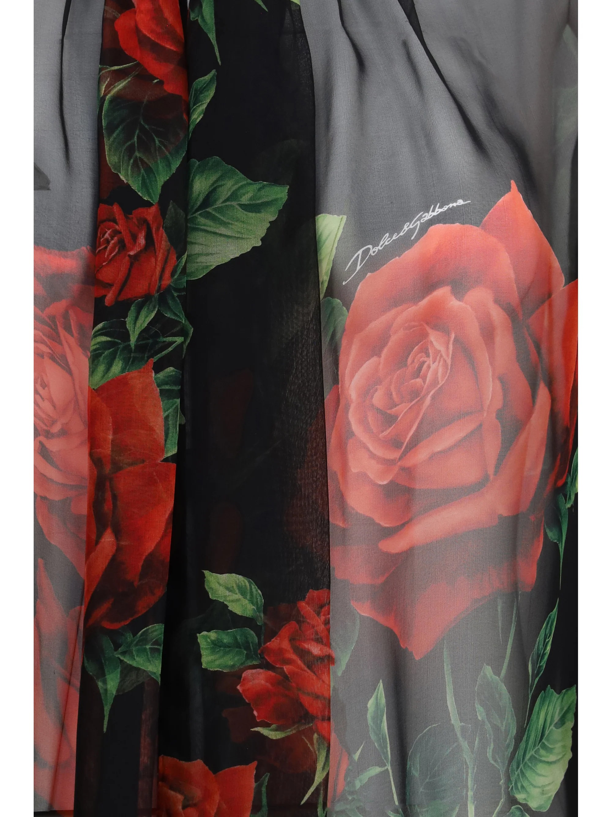 rose print chiffon blouse