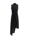 draped midi dress