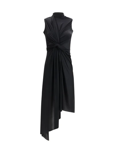 draped midi dress