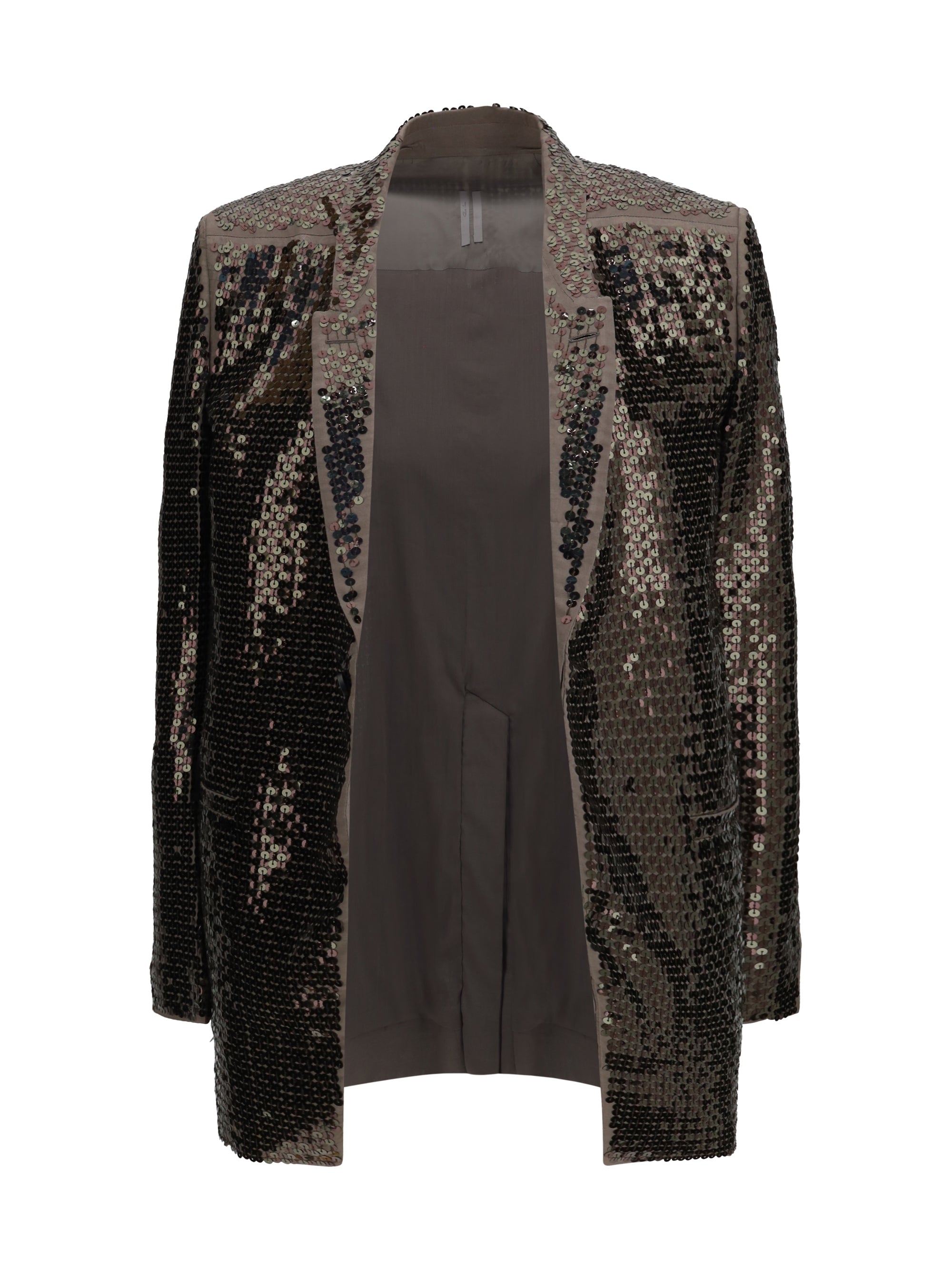 RICK OWENS 42 concordian embroidered single-breasted jacket