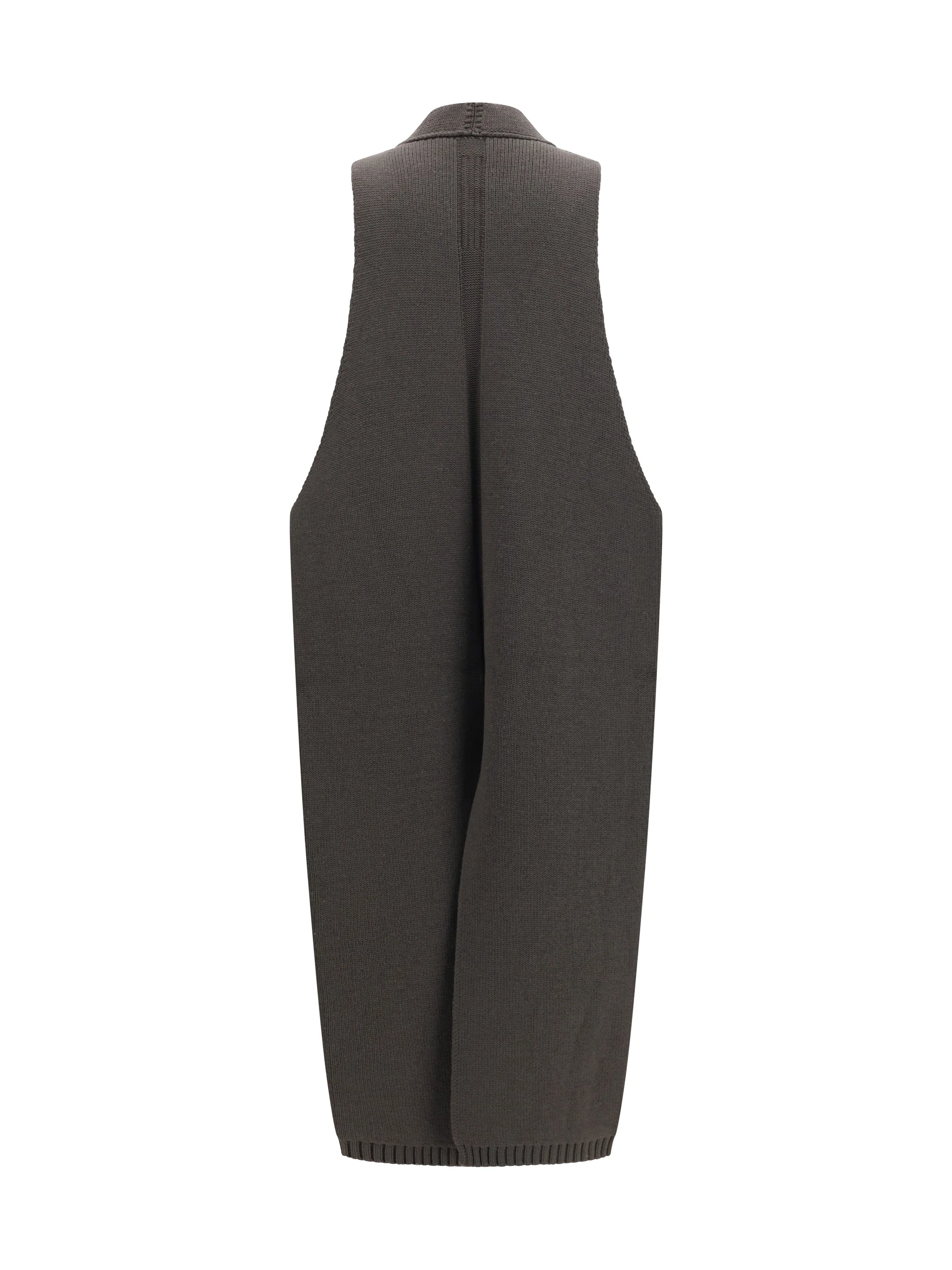 RICK OWENS M long wool and shearling vest