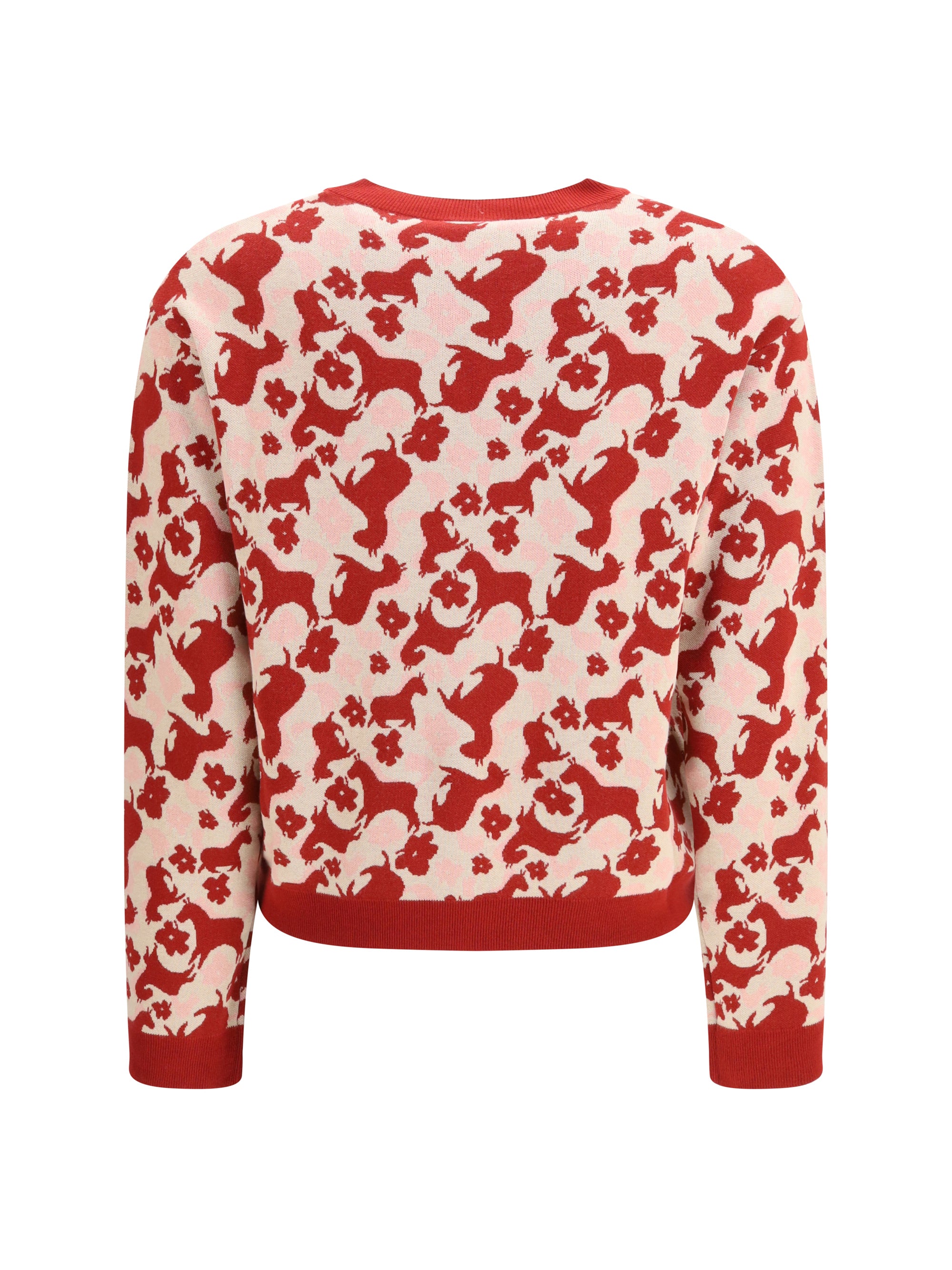 MAX MARA WEEKEND L jacquard viscose crewneck sweater