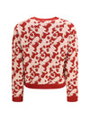 jacquard viscose crewneck sweater