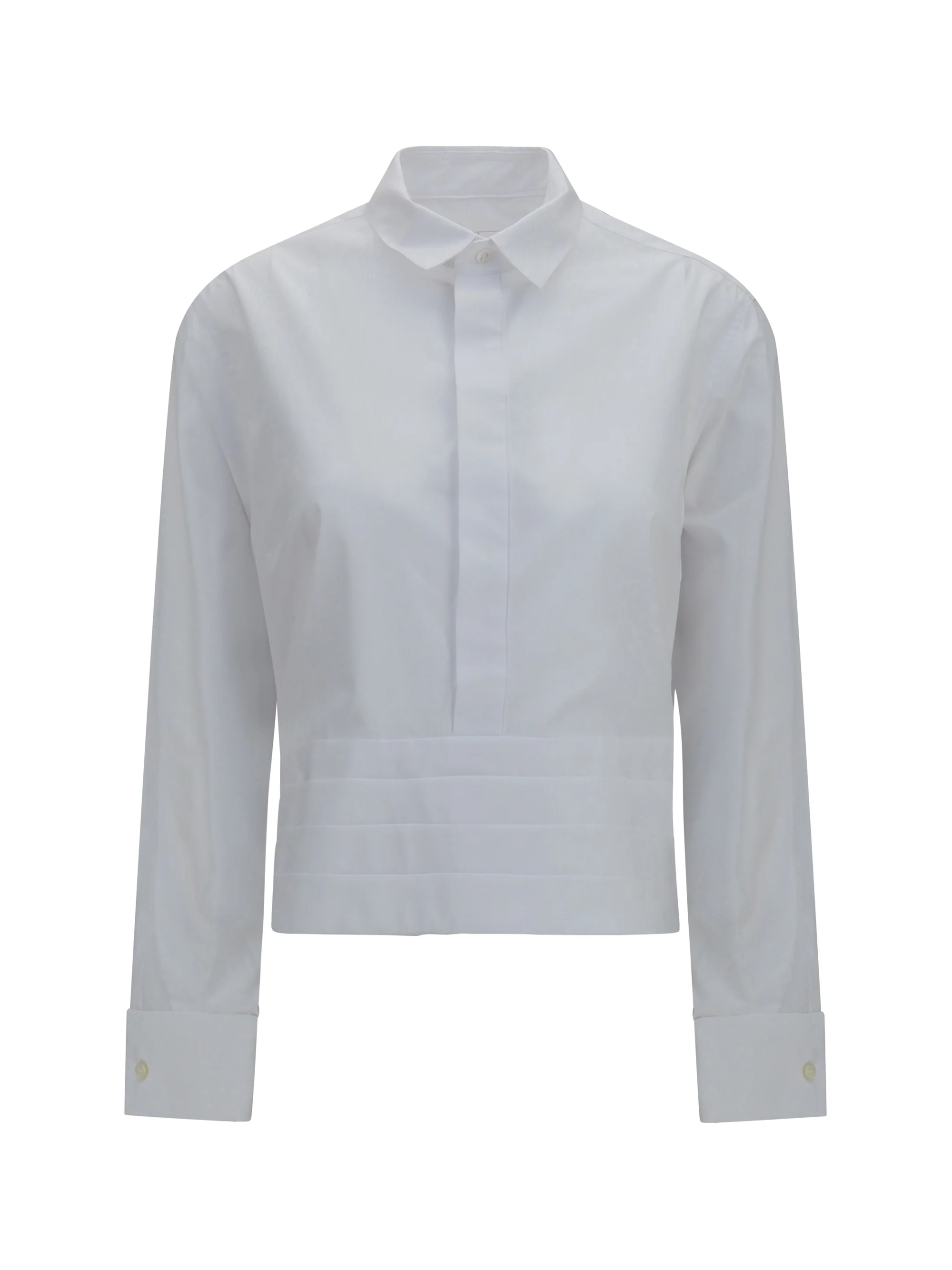 SACAI 1 cotton poplin shirt with belt