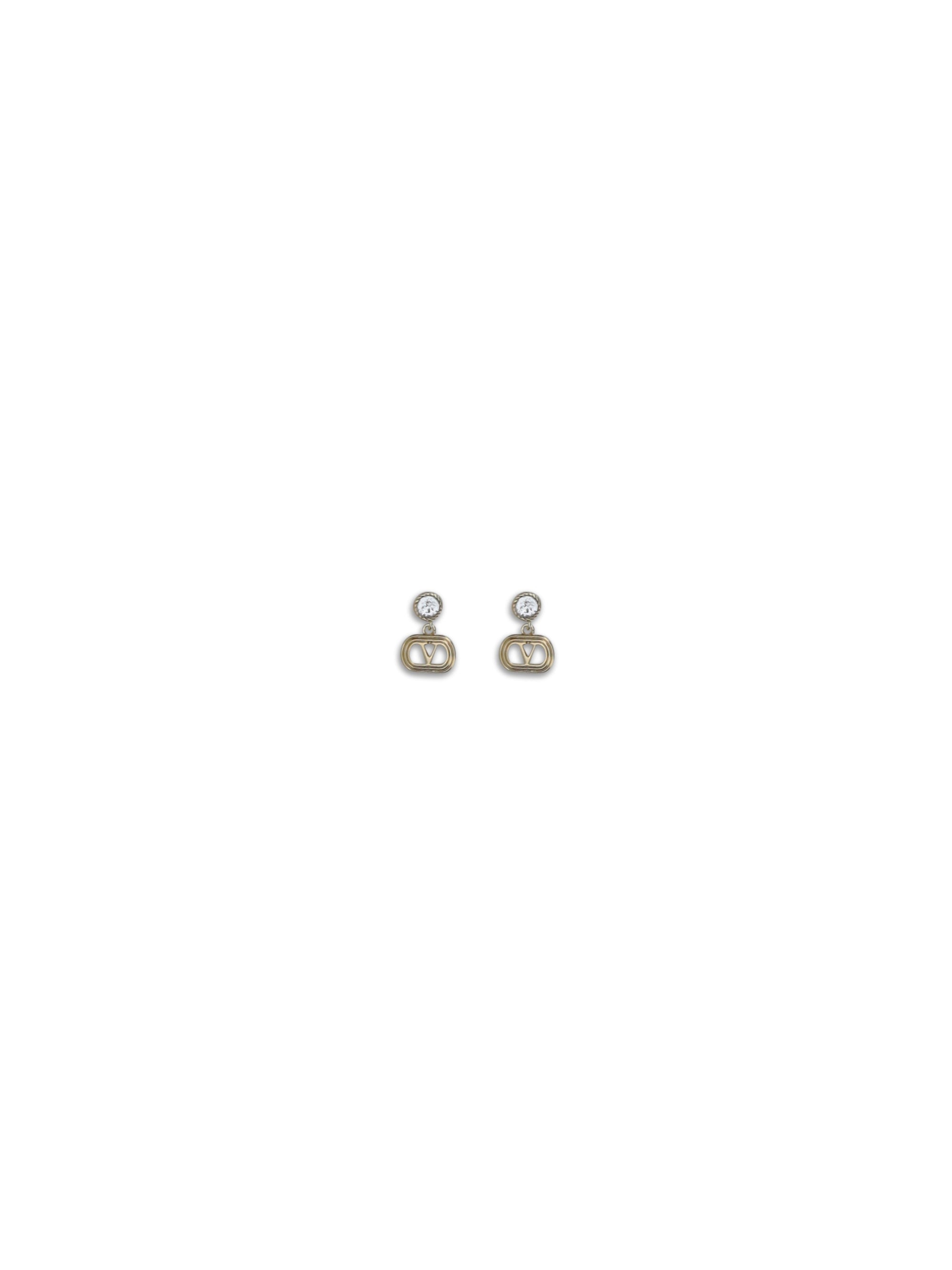 VALENTINO GARAVANI OS ovalette earrings in metal and swarovski® crystals
