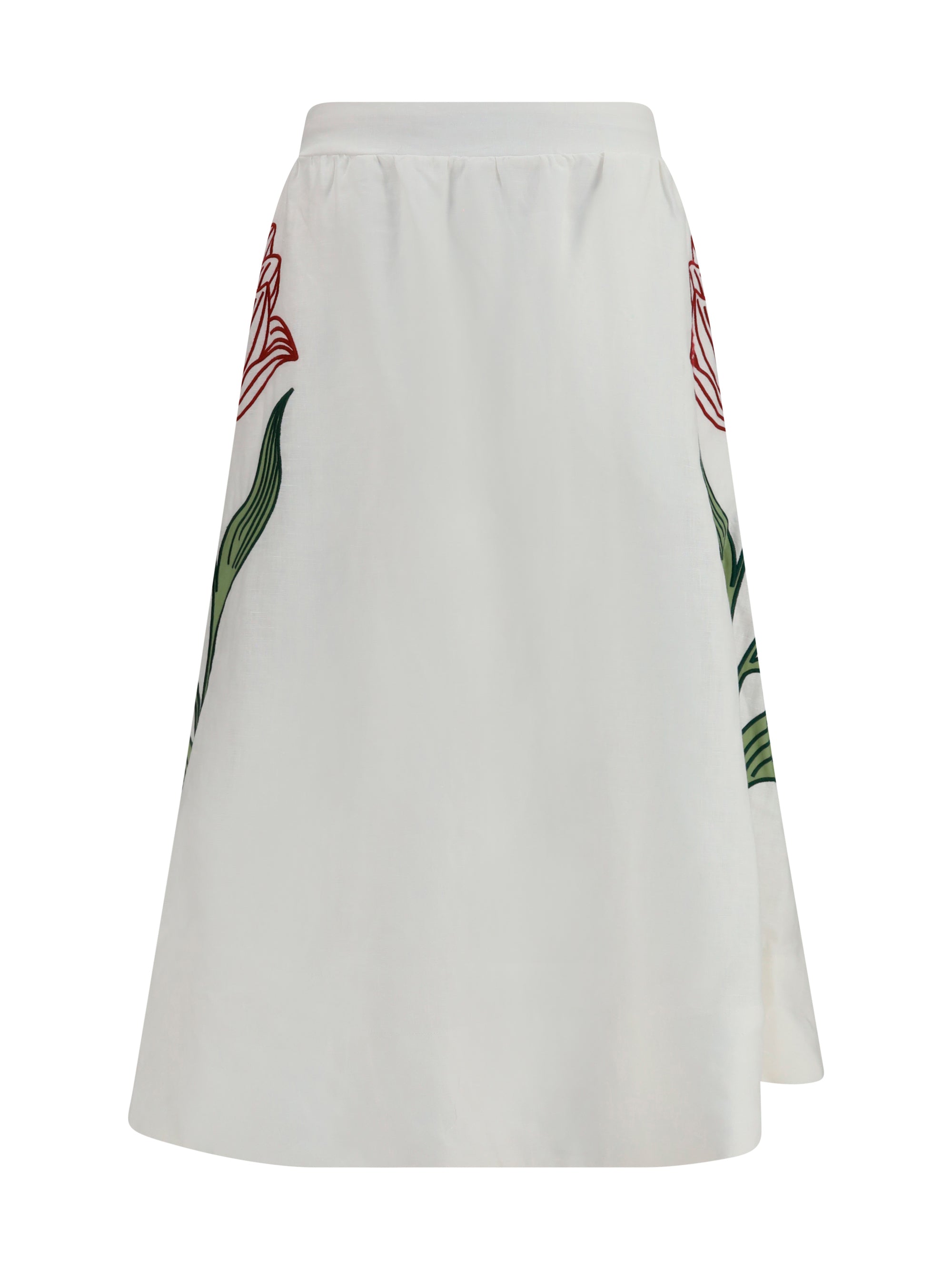 FARM RIO L floral embroidered skirt