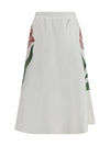 floral embroidered skirt
