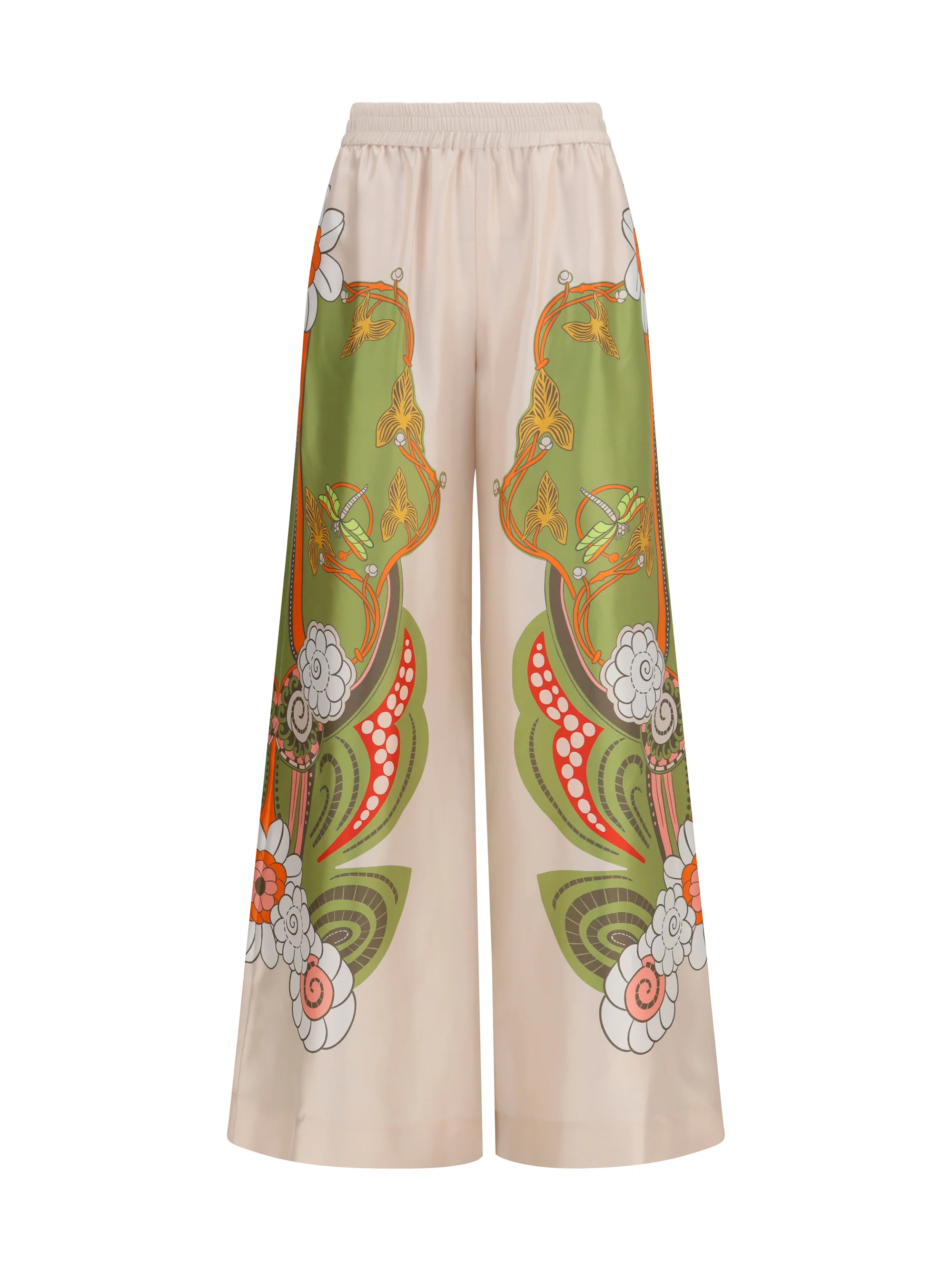 printed silk palazzo pants