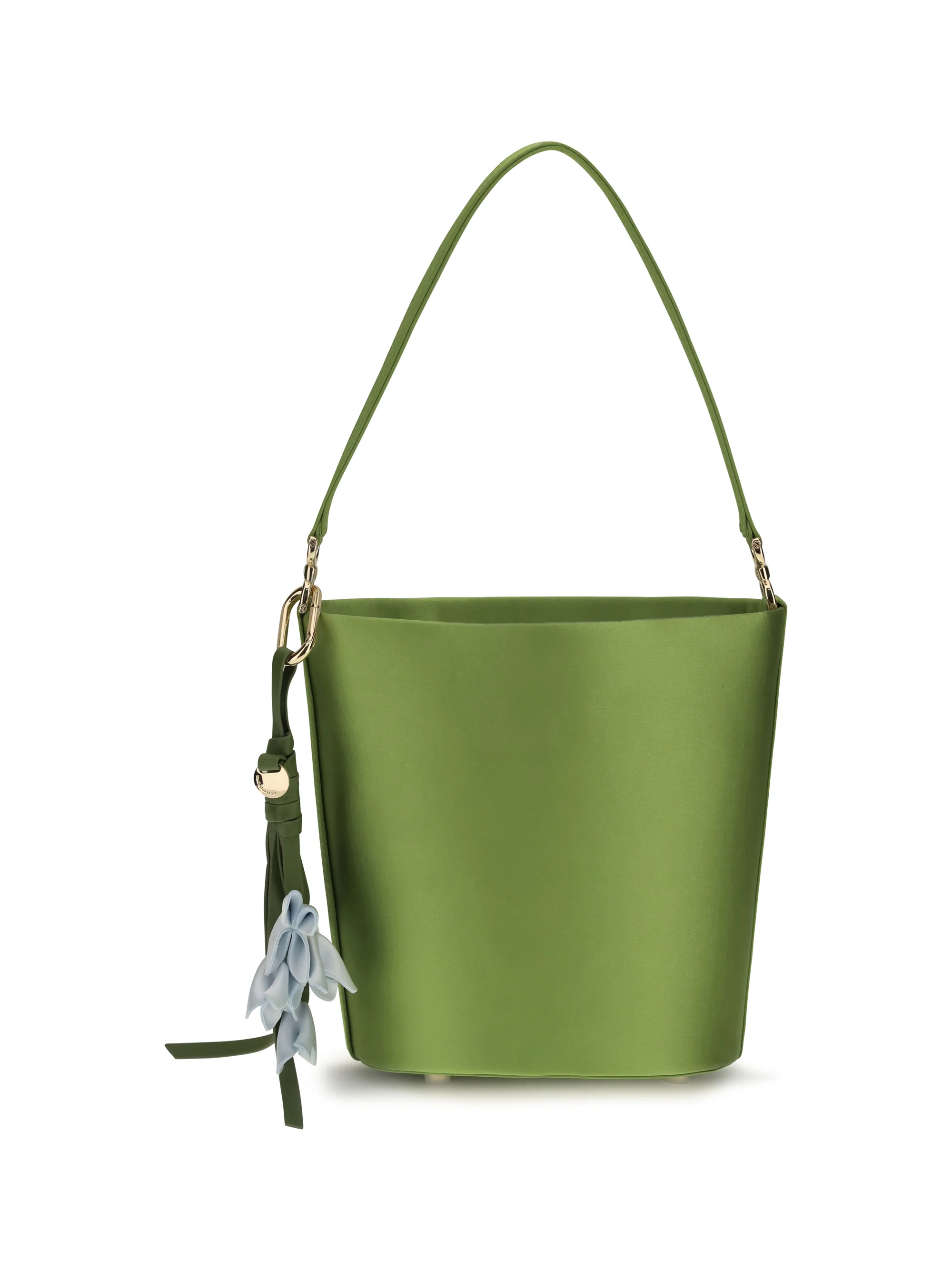 SELF-PORTRAIT OS satin bucket bag