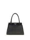top handle bag with triangle logo