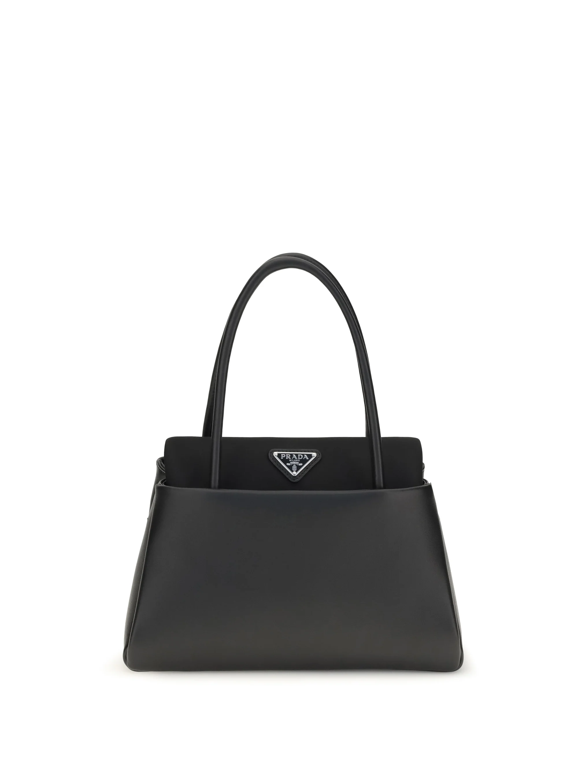 top handle bag with triangle logo