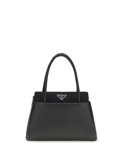 top handle bag with triangle logo
